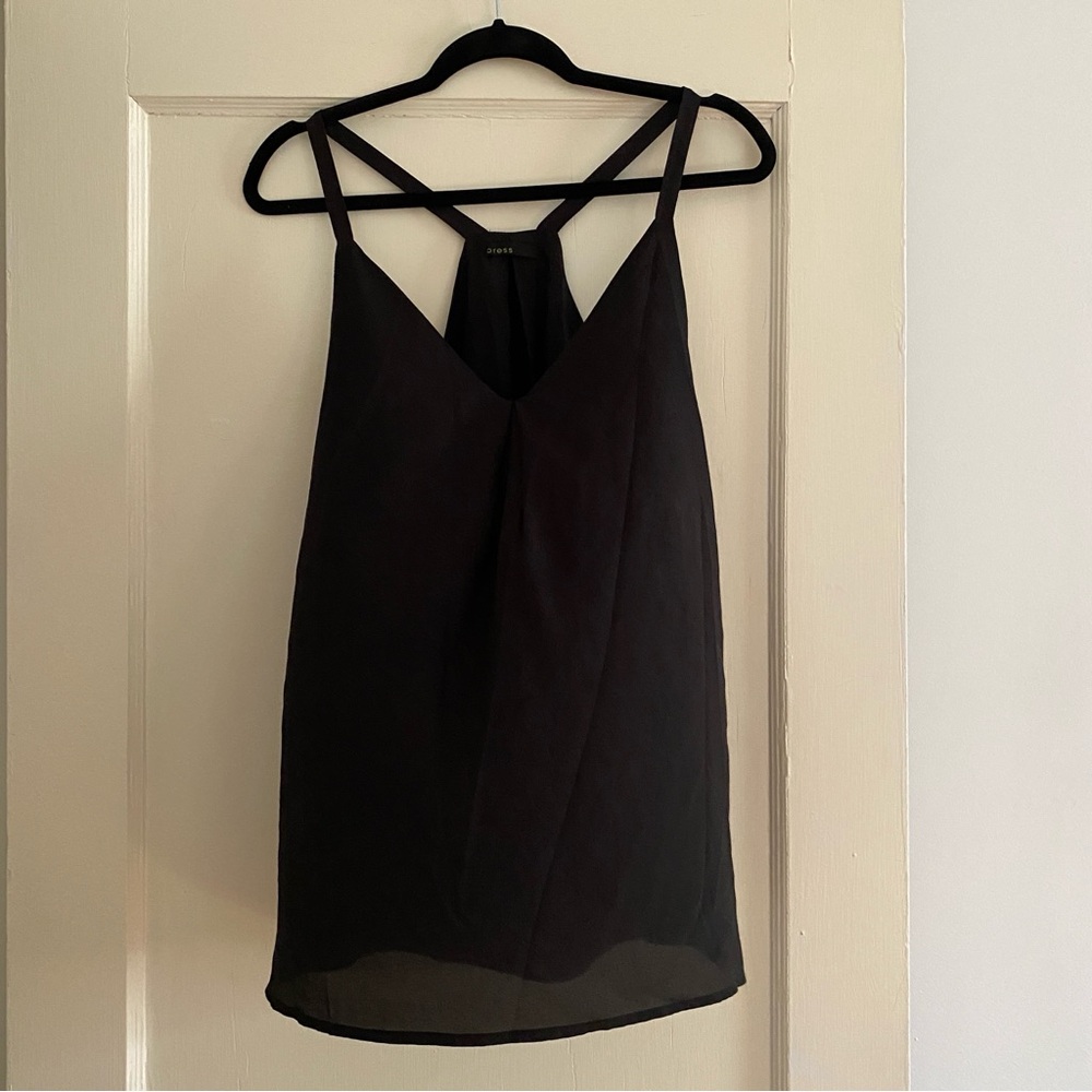 Simple Black V-Neck Tank